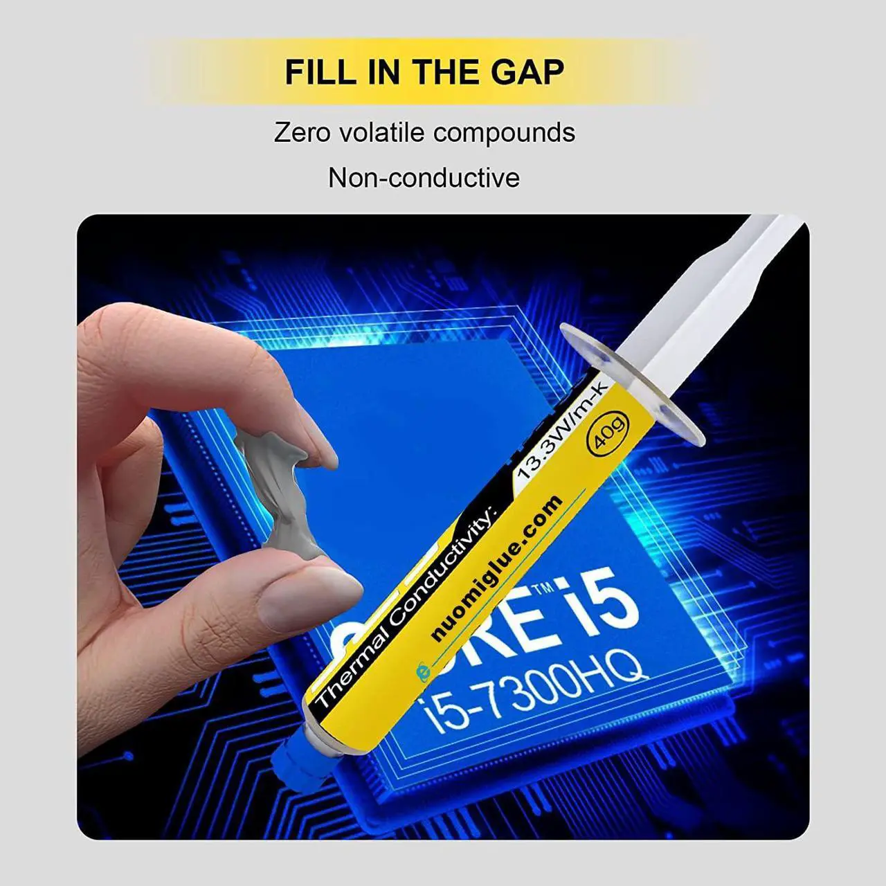 Alt view image 5 of 5 - JLJ 80g CPU Paste Thermal Compound Paste Heatsink for IC/Processor/CPU/All Coolers, Carbon Based High Performance, Thermal Interface Material
