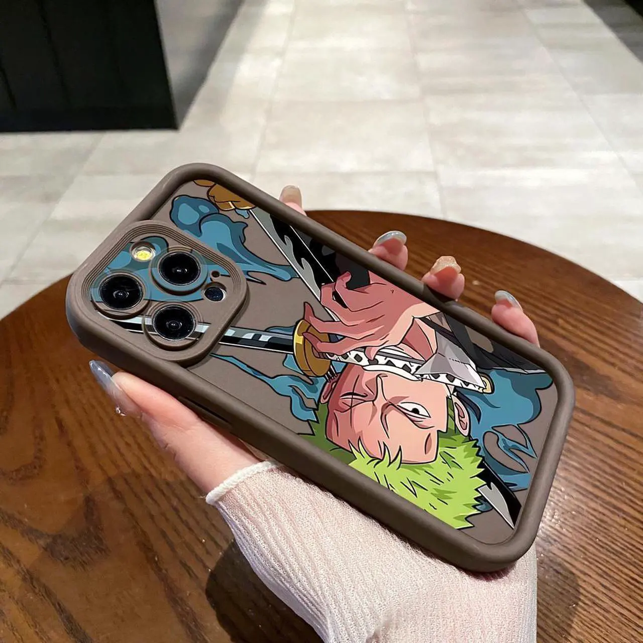 Alt view image 2 of 3 - Case For iPhone 12 Pro Zoro Luffy Full Protective Phone Case Anti Drop Cover