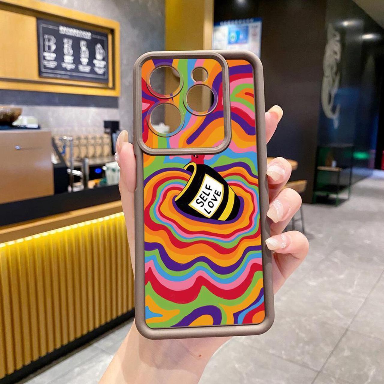 Main image of Case For Infinix Smart 8 Pro Liquid Coffe Full Protective Phone Case Anti Drop Cover