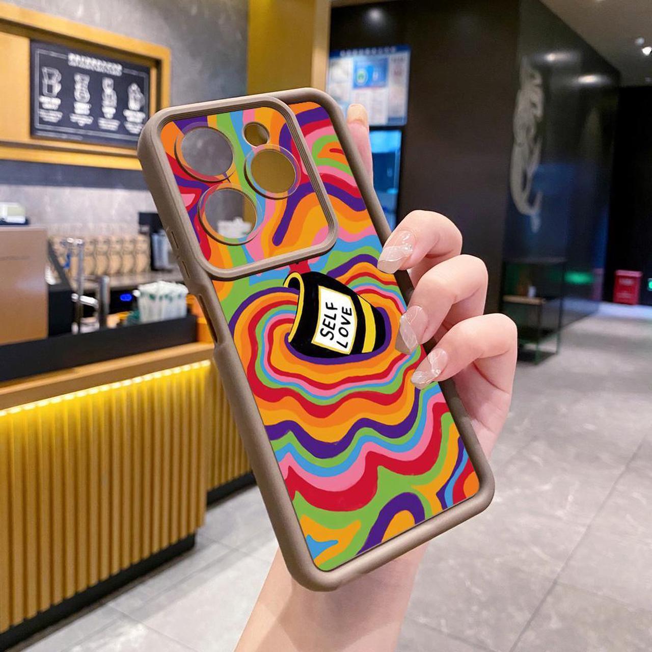 Alt view image 2 of 3 - Case For Infinix Smart 8 Pro Liquid Coffe Full Protective Phone Case Anti Drop Cover