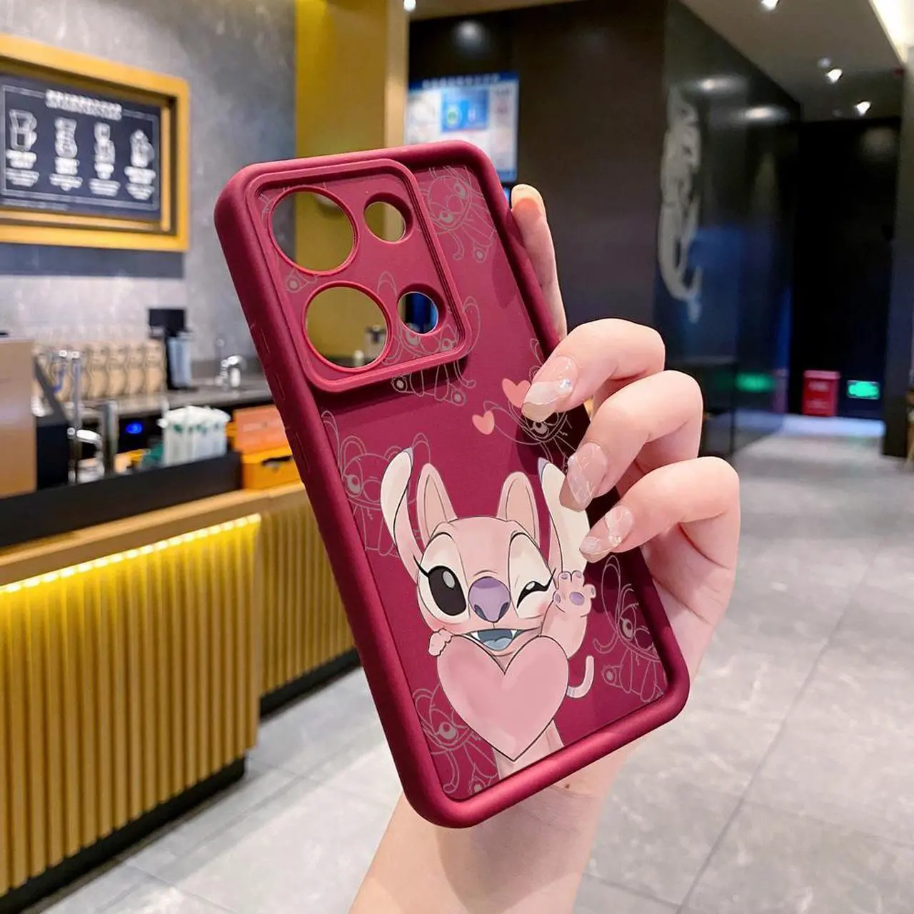 Alt view image 2 of 3 - Case For Redmi Note 13 4G Couple Stitch Angel Full Protective Phone Case Anti Drop Cover