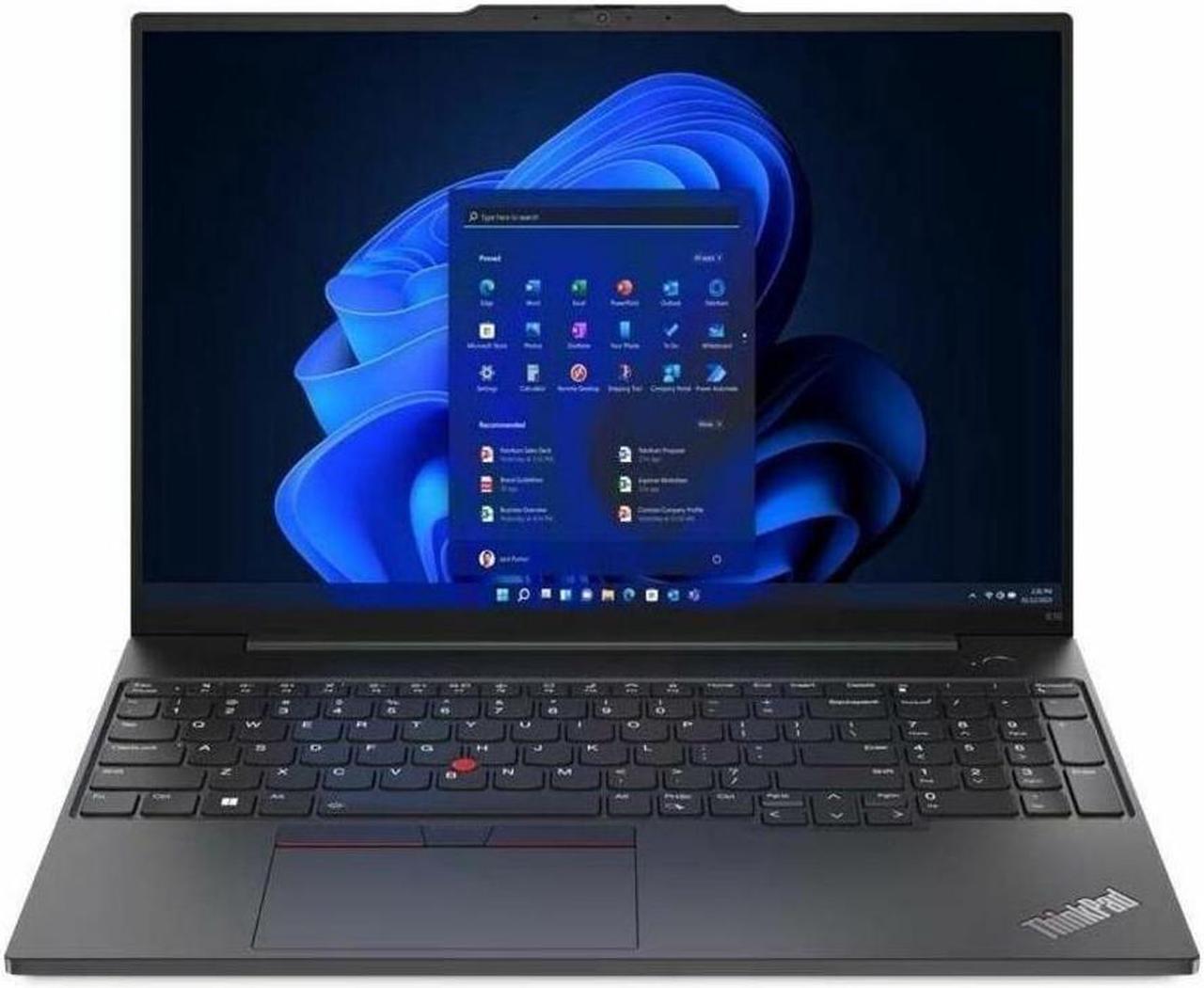 Lenovo ThinkPad E16 Gen 1 Business Laptop, 16" Graphite Black, Intel Core i5 13th Gen, 16GB RAM, 256GB HDD