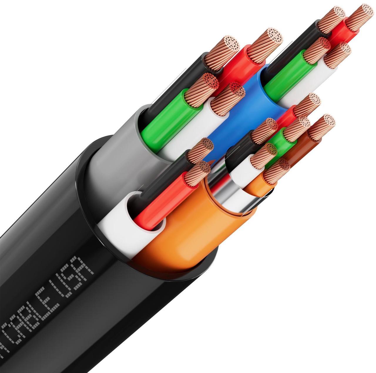 Main image of SYSTON CABLE TECHNOLOGY Access Control Composite Cable,Stranded Copper,OSDP & Wiegand Compatible,1 Set of shielding Yellow 100 ft. Black 250 ft.