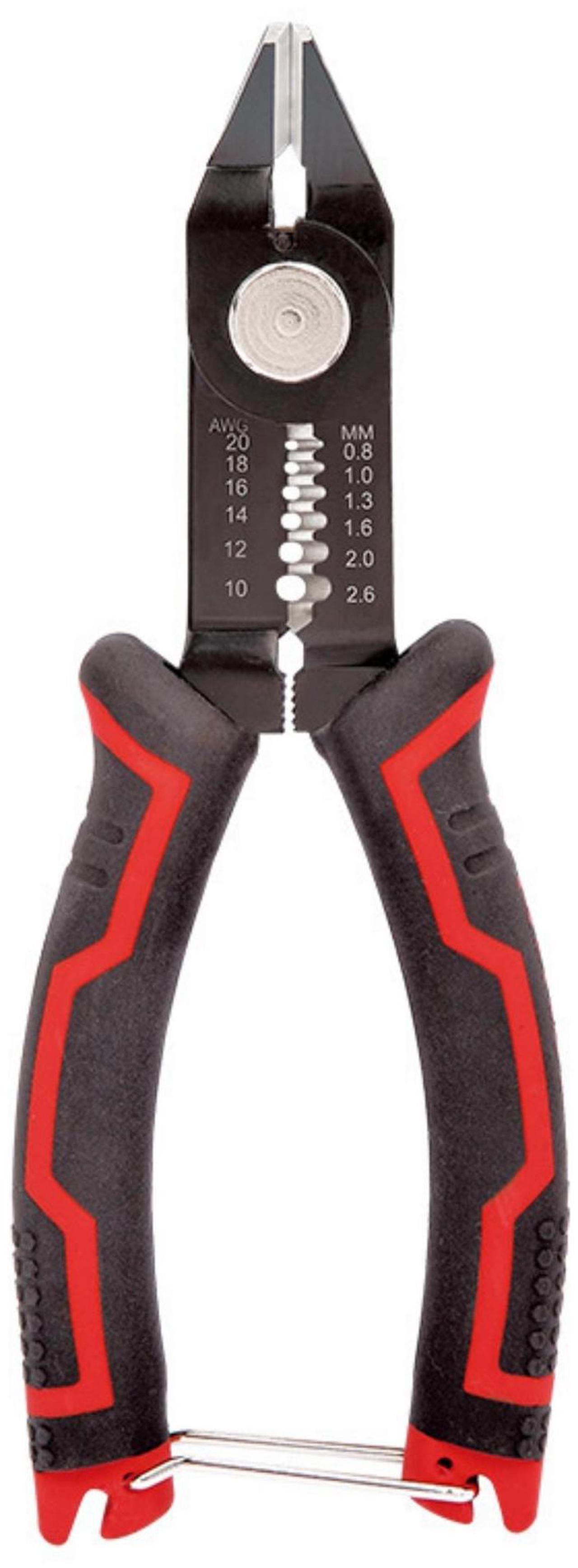 Main image of SYSTON CABLE TECHNOLOGY 6-inch Wire Stripper and Cutters, 10-20 AWG Wire Stripper Tool Precision Flush Plier with Safety Lock and Curved Bevel Design, Diagonal Side Cutter for Electronics, Jewelry