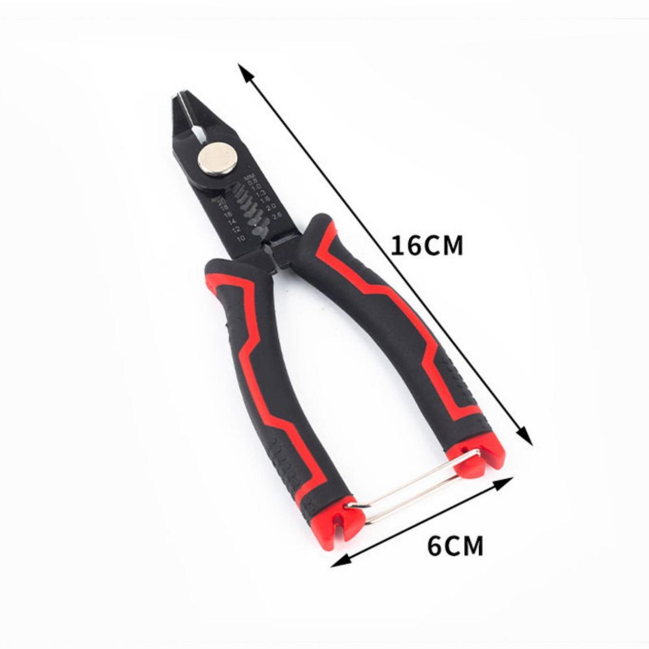 Alt view image 6 of 7 - SYSTON CABLE TECHNOLOGY 6-inch Wire Stripper and Cutters, 10-20 AWG Wire Stripper Tool Precision Flush Plier with Safety Lock and Curved Bevel Design, Diagonal Side Cutter for Electronics, Jewelry