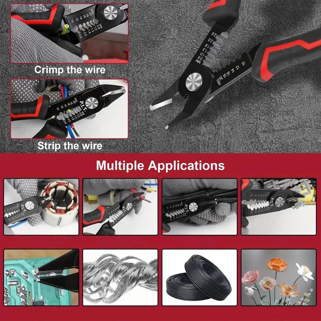 Alt view image 4 of 7 - SYSTON CABLE TECHNOLOGY 6-inch Wire Stripper and Cutters, 10-20 AWG Wire Stripper Tool Precision Flush Plier with Safety Lock and Curved Bevel Design, Diagonal Side Cutter for Electronics, Jewelry