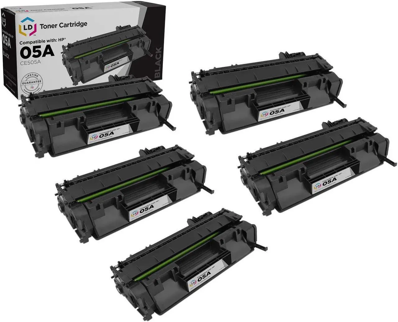 Alt view image 3 of 9 - LD Products Compatible Toner Cartridge Replacements for HP 05A HP05A CE505A