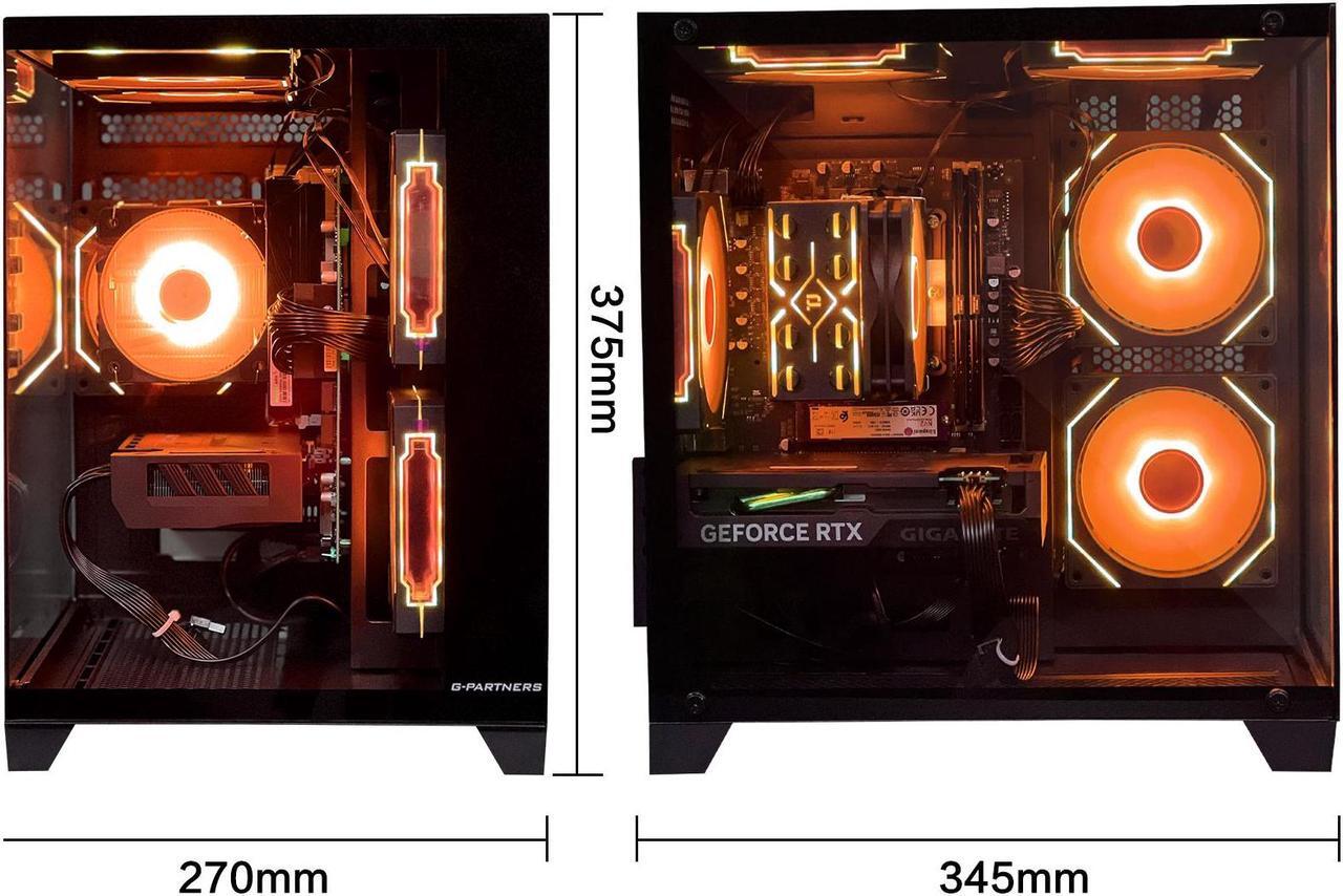Alt view image 5 of 6 - HZG Gaming Desktop Computer PC,Intel Core I5-13400F,GeForce RTX 4060, 32GB RAM and 1TB NVMe M.2 SSD, WiFi6E, ARGB Fan, Prebuilt Gaming PC Tower Intel Core i5-13400F