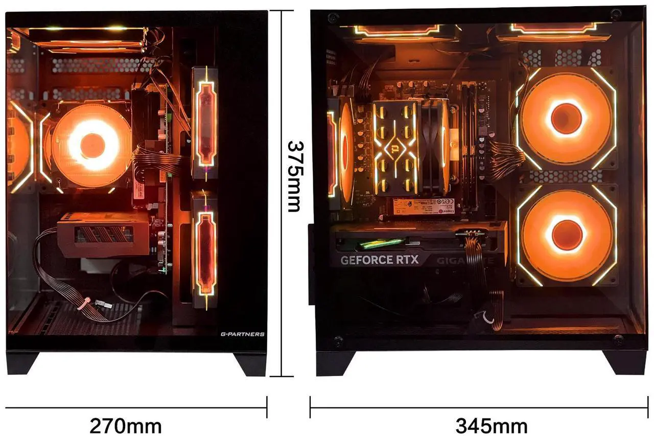 Alt view image 5 of 6 - HZG Gaming Desktop Computer PC,Intel Core i5-13400F GeForce RTX 5060 8G 32GB RAM and 1TB NVMe M.2 SSD, WiFi6E, ARGB Fan, Prebuilt Gaming PC Tower