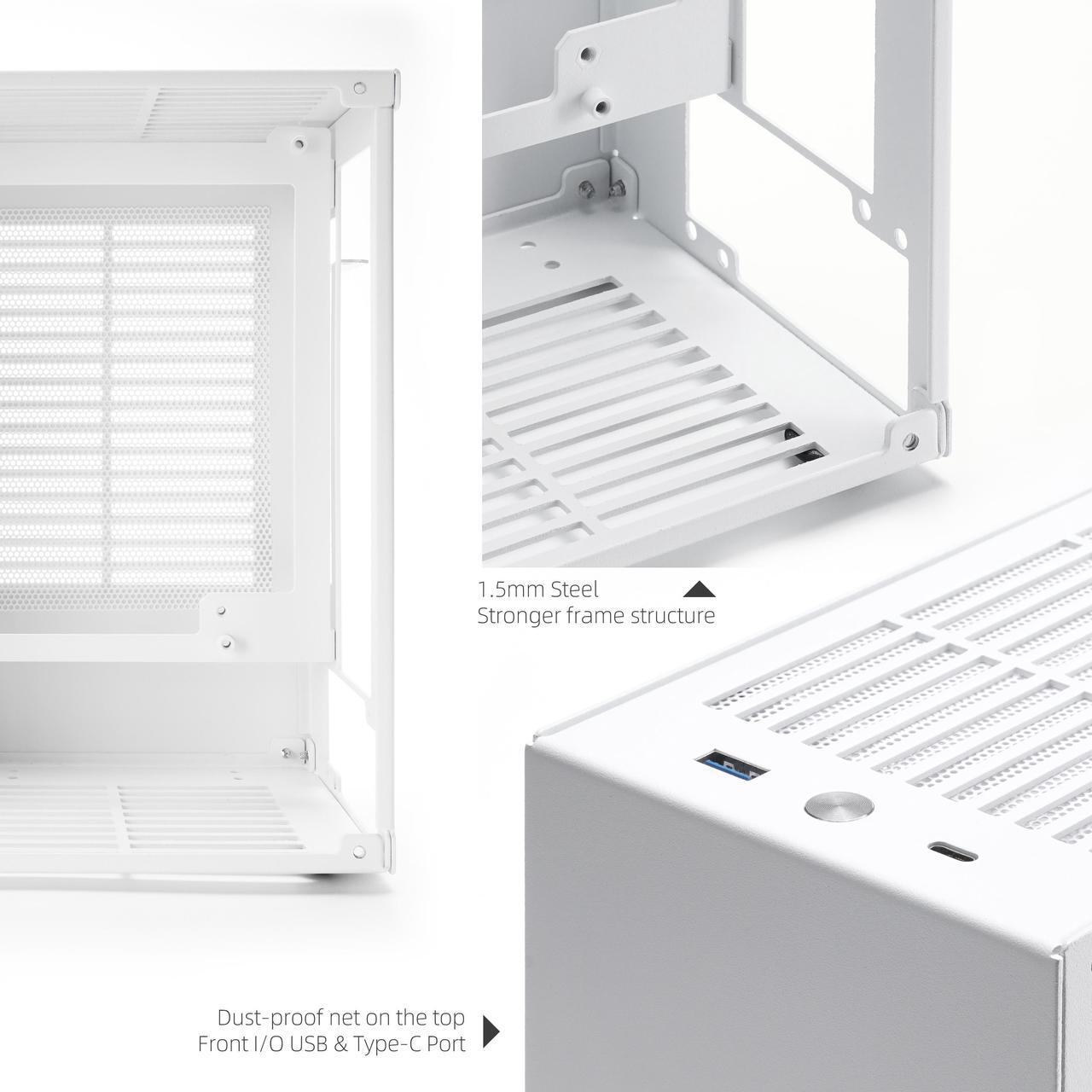 Alt view image 5 of 6 - SGPC ITX Mini Case - K39 (Steel) / Includes Two Handles / Comes with 2 Standard Ventilated Side Panels and 1 Extra Acrylic Ventilated Side Panel / 5.1L Ultra-Small SFF Case