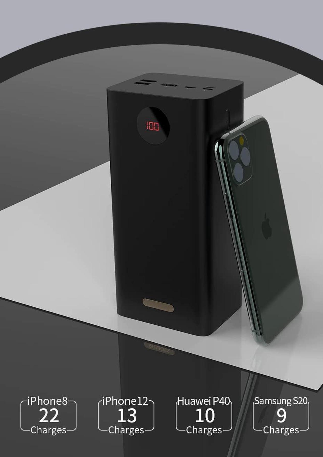 Alt view image 3 of 5 - ROMOSS 60,000mAh Large Power Bank, High Capacity Portable Charger 22.5W USB C Fast Charging, Long Lasting External Battery Pack with 4 Outputs & 3 Inputs for iPad, iPhone, Samsung, Switch and More