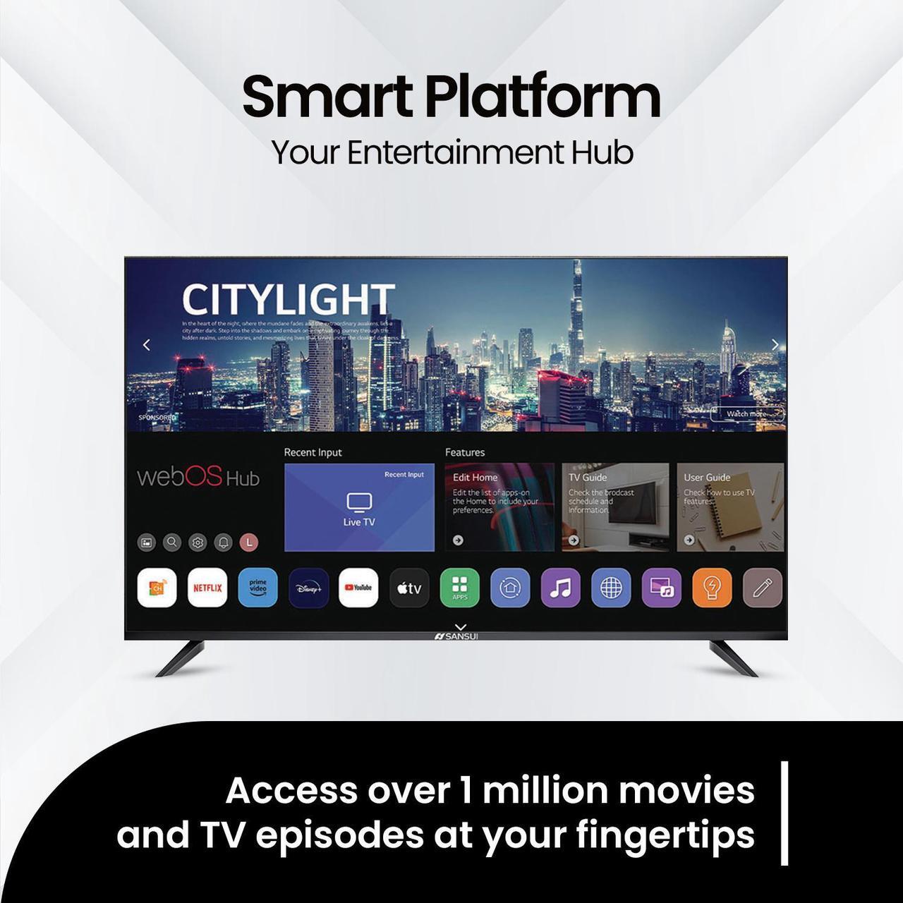 Alt view image 6 of 7 - Sansui 40" VA Series Full HD Frameless Design Smart TV with Dolby Vision HDR, Dolby Atmos, WebOS