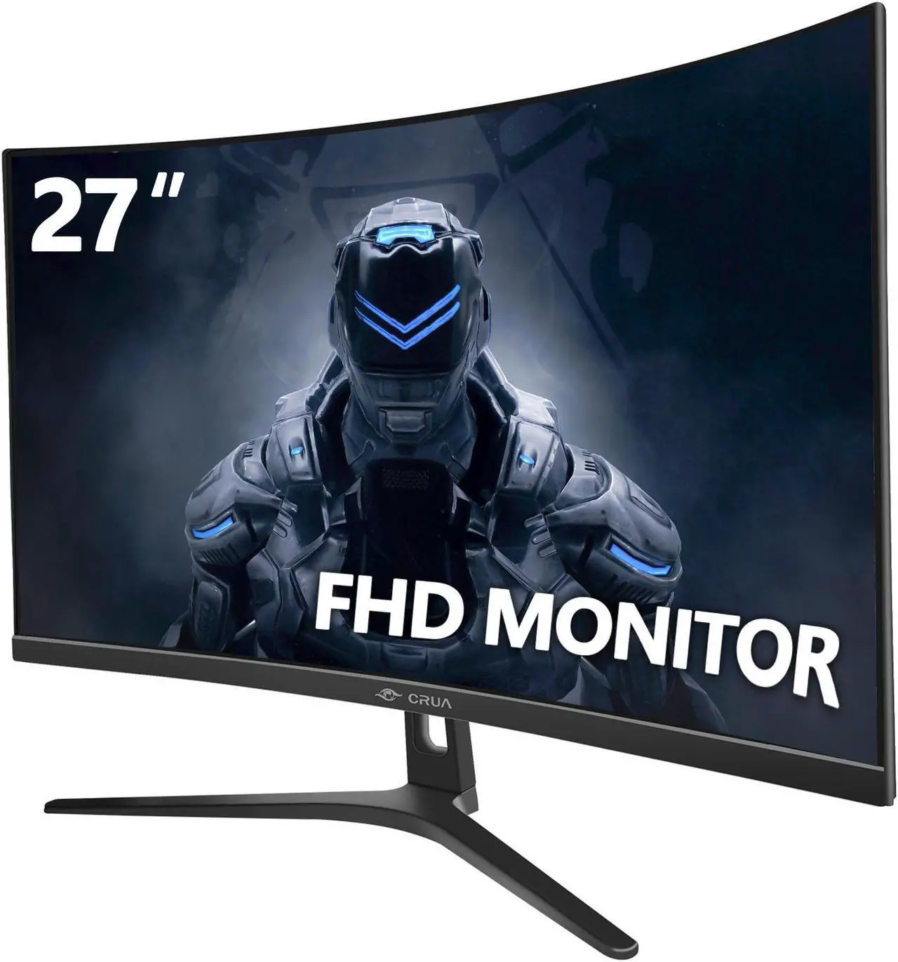 Alt view image 2 of 6 - CRUA 27" 144Hz/180Hz Curved Gaming Monitor, FHD 1080P VA Screen 1800R Computer Monitors, 1ms(GTG) with FreeSync, Low Motion Blur, DisplayPort, HDMI, Support Wall Mount Install- Black