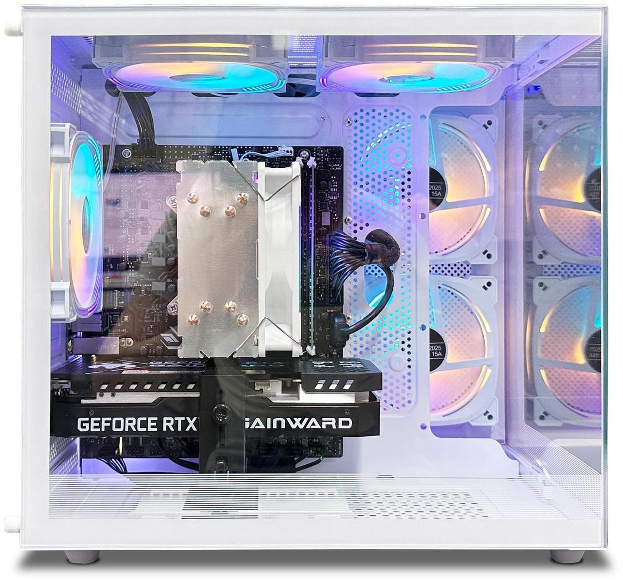 Alt view image 2 of 6 - Suevery Gaming PC AMD Ryzen7 5700X 8 cores 3.4GHz UP to 4.60 GHz Processor 32GB DDR4 3200MHz RAM 1T SSD RTX 4060 8G Home 650W WI-FI 6  White
