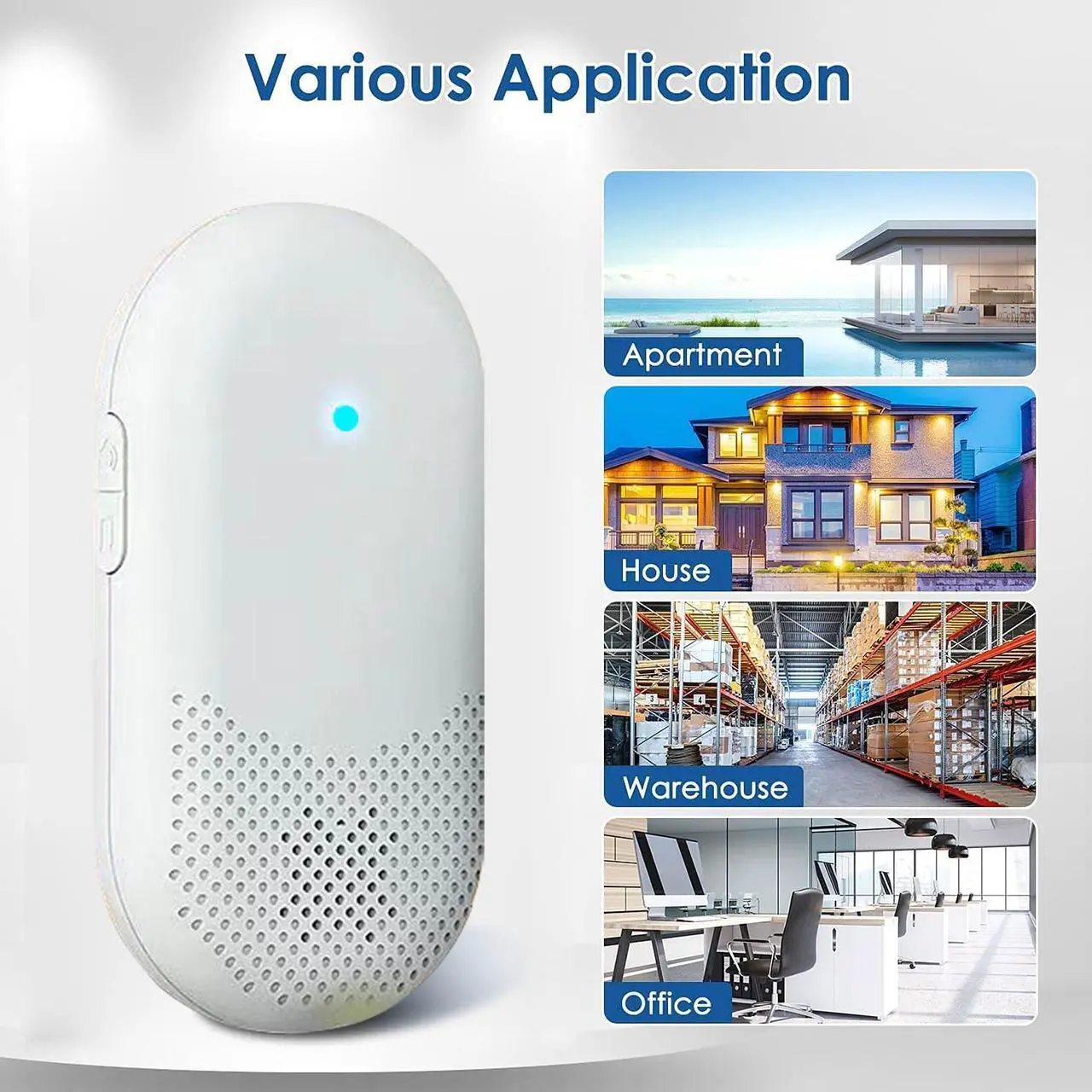 Alt view image 6 of 6 - Home outdoor wireless doorbell, operating distance of 1300 feet (2 plug-in receivers+1 transmitter)