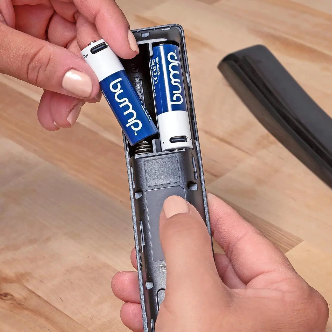 Alt view image 7 of 7 - Bump USB Rechargeable AA Batteries (4-Pack) - 2600mWh Lithium Ion, 1.5V, 1000+ Charge Cycles, Includes 4-in-1 USB-C Charge, Long-Lasting for Remotes, Toys, Keyboards, Wireless Mice