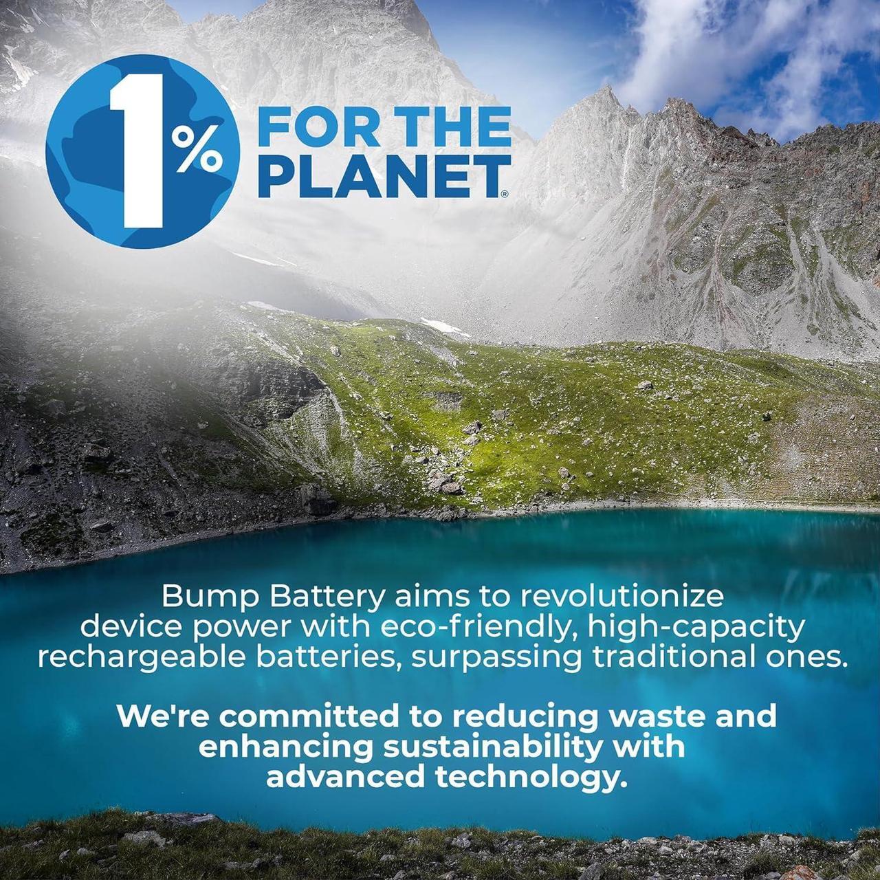 Alt view image 5 of 5 - Bump D 1.5V Rechargeable Lithium-Ion Batteries 4-Pack 12000 mWh, Fast USB-C Charging, Long-Lasting for Flashlights and Devices with Extended Running Time Charger Cable Included