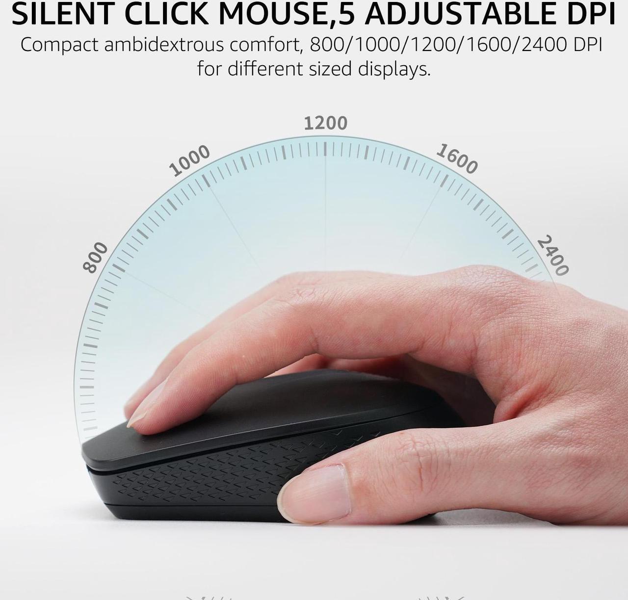 Alt view image 5 of 7 - Rapoo 9010M Multi-Device Keyboard and Mouse Combo, 2.4GHz/Bluetooth 5.0/4.0 Wireless Keyboard & Mouse Set for Windows/Mac/Linux/Chrome, Support 4 Devices, Low-Profile Silent Click, Battery Powered