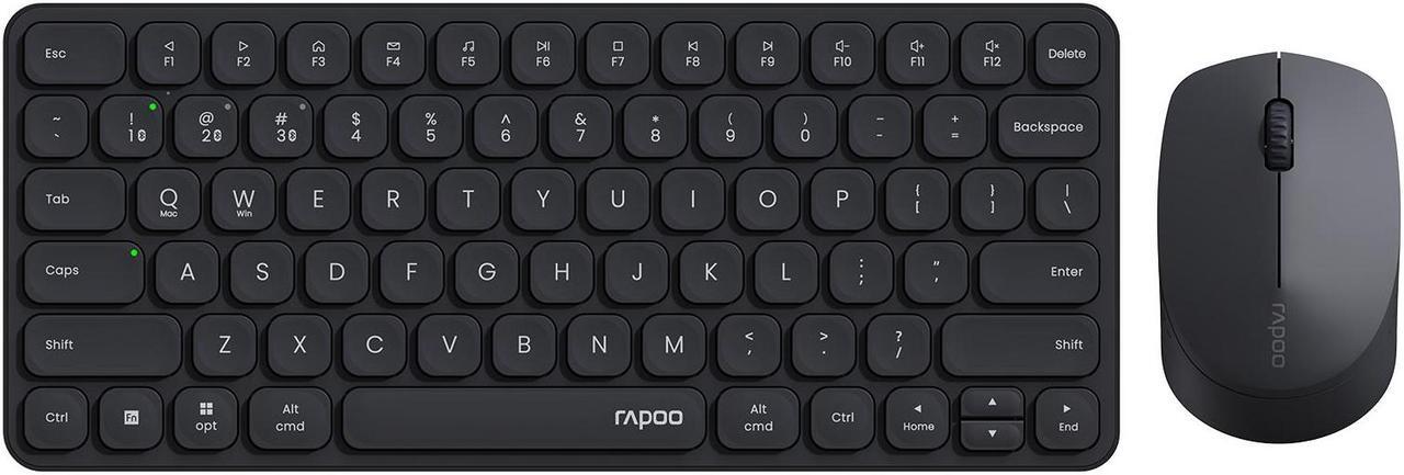 Main image of Rapoo 9010M Multi-Device Keyboard and Mouse Combo, 2.4GHz/Bluetooth 5.0/4.0 Wireless Keyboard & Mouse Set for Windows/Mac/Linux/Chrome, Support 4 Devices, Low-Profile Silent Click, Battery Powered