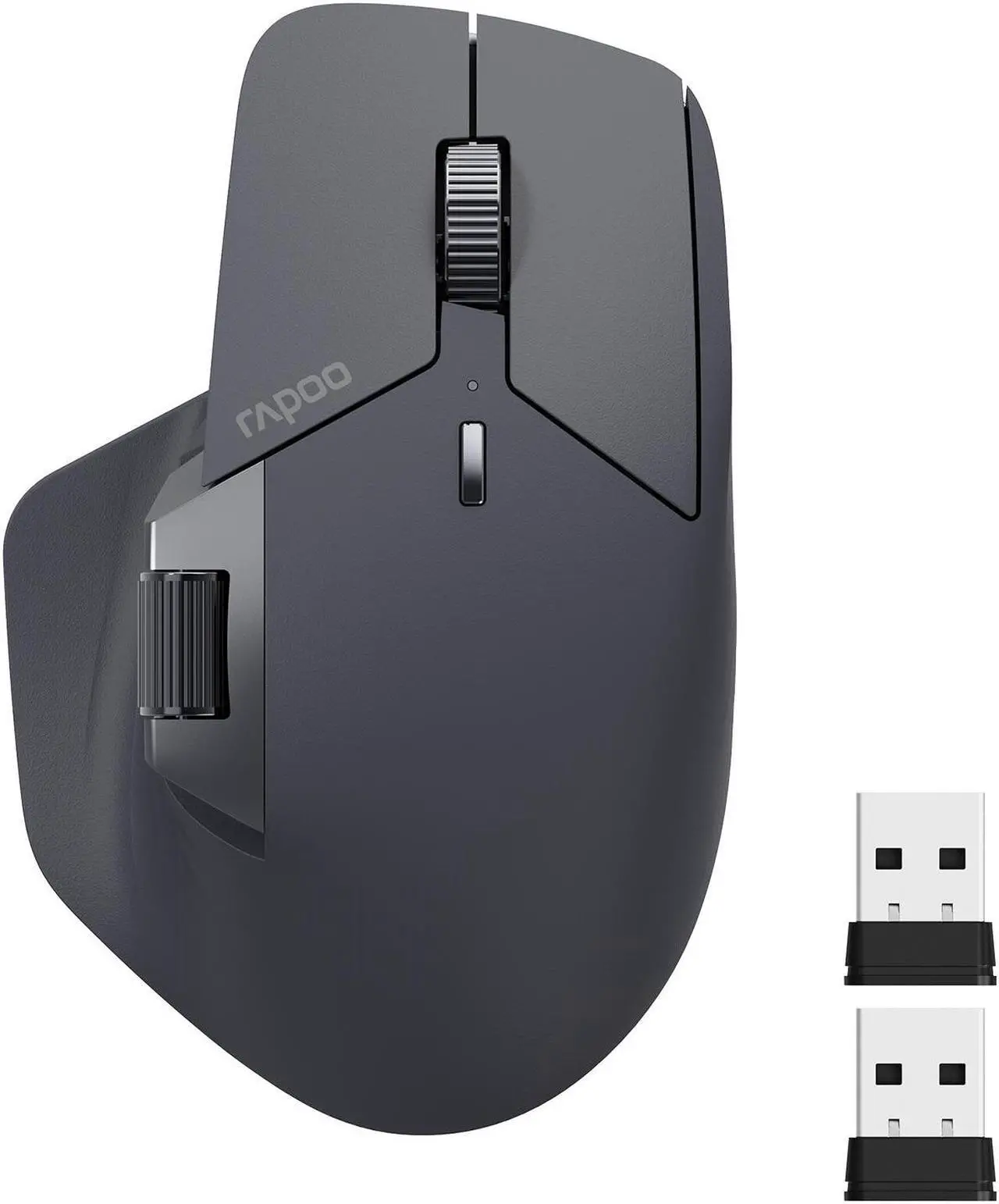Main image of Rapoo MT760 Multi-Device Wireless Mouse, Bluetooth 5.0/3.0 + 2.4GHz Tri-Mode Connection, Support 4 Devices, M+ Cross-Computer Technology, 11 Programmable Buttons, 90 Days Battery Life, Matte Black