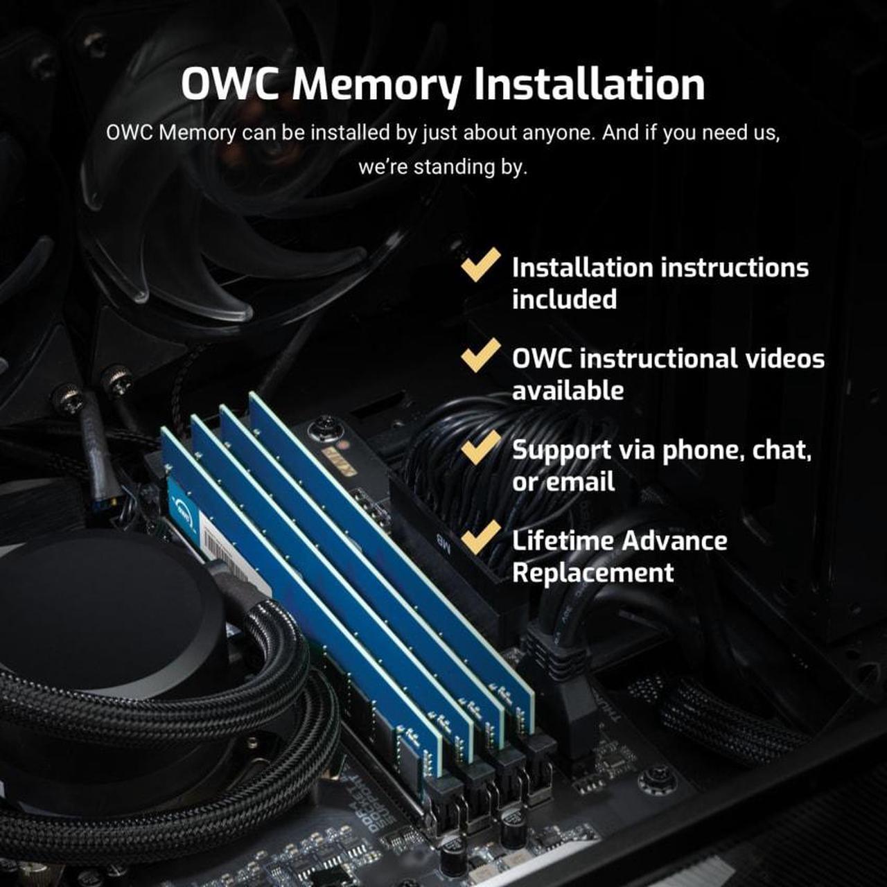 OWC 32GB (4x8GB) DDR3 1866 PC3-14900 CL13 2Rx8 240-pin 1.5V Non-ECC UDIMM Memory RAM Module Kit