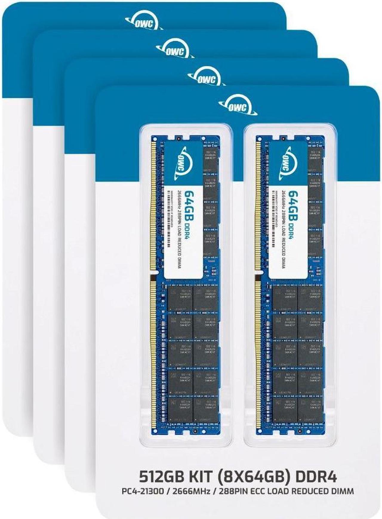 Alt view image 2 of 7 - OWC 512GB (8x64GB) DDR4 2666MHz PC4-21300 CL19 4RX4 ECC Load Reduced LRDIMM 1.2V 288-pin Memory RAM Upgrade for Server
