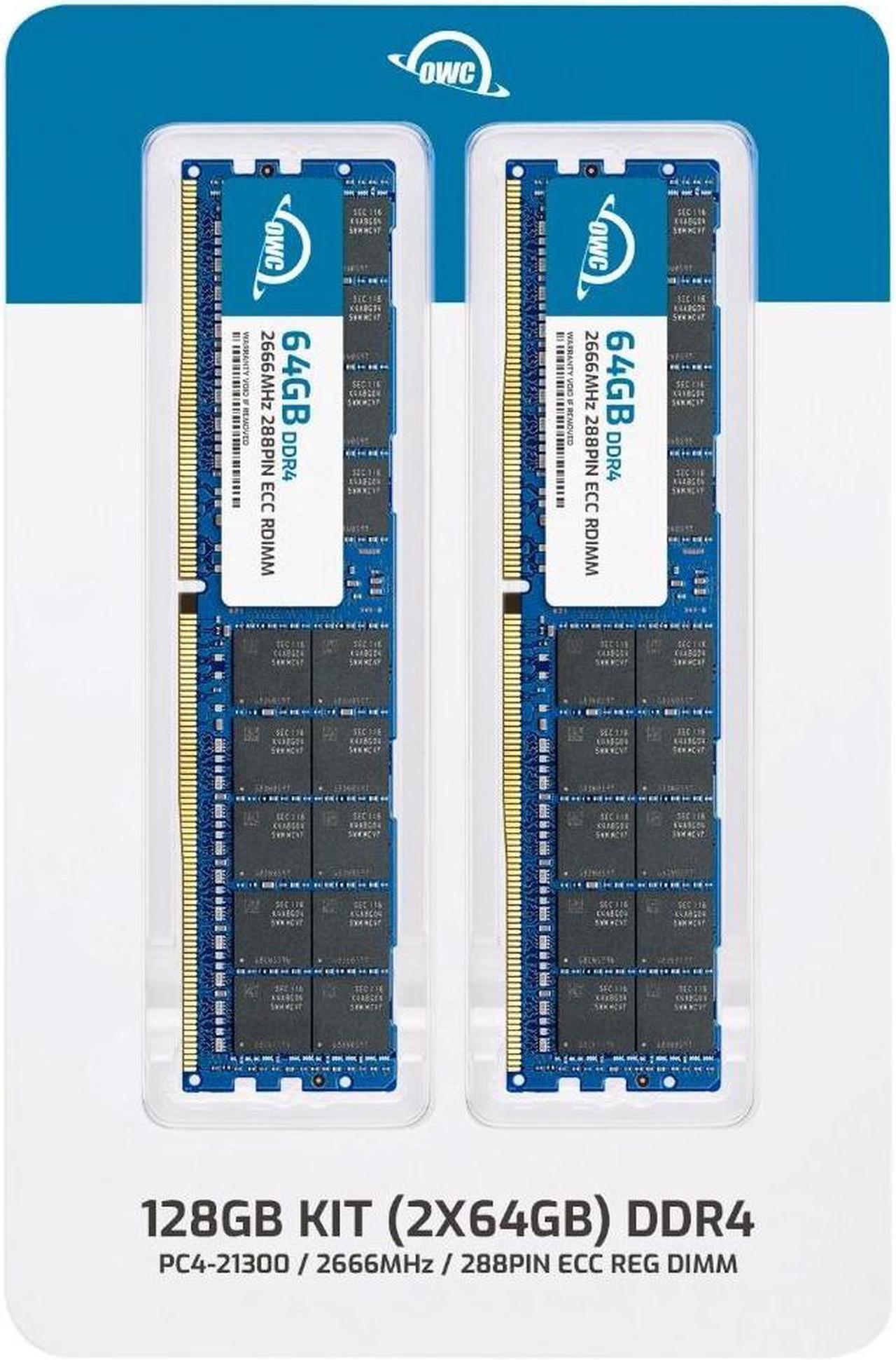 Alt view image 2 of 7 - OWC 128GB (2x64GB) Replacement for Synology D4ER01-64G, DDR4 2666 MHz PC4-21300 ECC Registered RDIMM RAM Memory Compatible with Synology Flashstation NAS SA6400