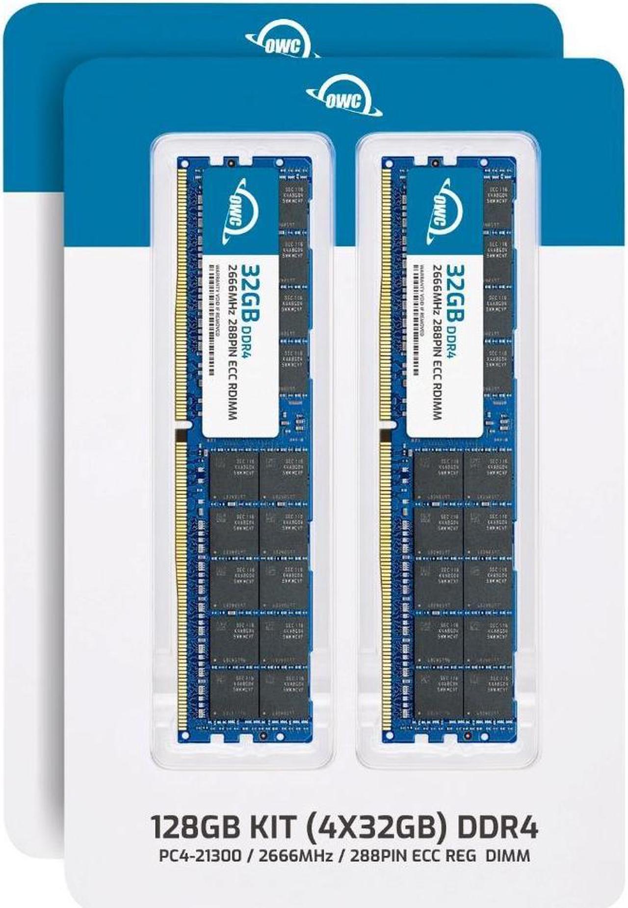 Alt view image 2 of 7 - OWC 128GB (4x32GB) Replacement for Synology D4RD-2666-32G, D4ER01-32G, DDR4 2666 MHz PC4-21300 ECC Registered RDIMM RAM Memory Compatible with Synology Flashstation FS3400, FS3410, FS3600