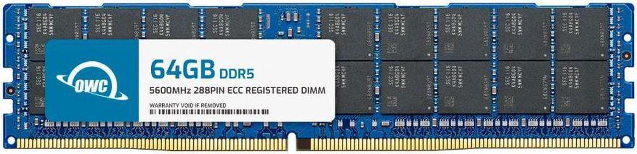 Main image of OWC 64GB DDR5 5600 PC5-44800 CL46 2Rx4 288-pin 1.1V ECC Registered RDIMM Memory RAM Module Upgrade Compatible with Lenovo ThinkAgile HX630 V3 HX650 V3 MX630 V3 MX650 V3 VX630 V3