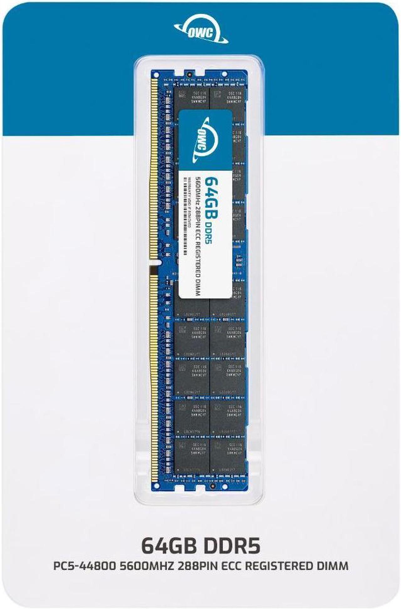 Alt view image 2 of 7 - OWC 64GB DDR5 5600 PC5-44800 CL46 2Rx4 288-pin 1.1V ECC Registered RDIMM Memory RAM Module Upgrade Compatible with Lenovo ThinkAgile HX630 V3 HX650 V3 MX630 V3 MX650 V3 VX630 V3