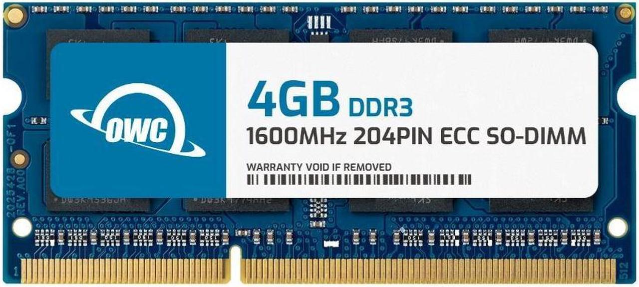 Main image of OWC 4GB DDR3L 1600MHz PC3L-12800 CL 11 1.35V 204pin ECC Unbuffered SODIMM Memory RAM Compatible with Supermicro Motherboard A1SAi-2750F A1SRi-2358F A1SRi-2758F