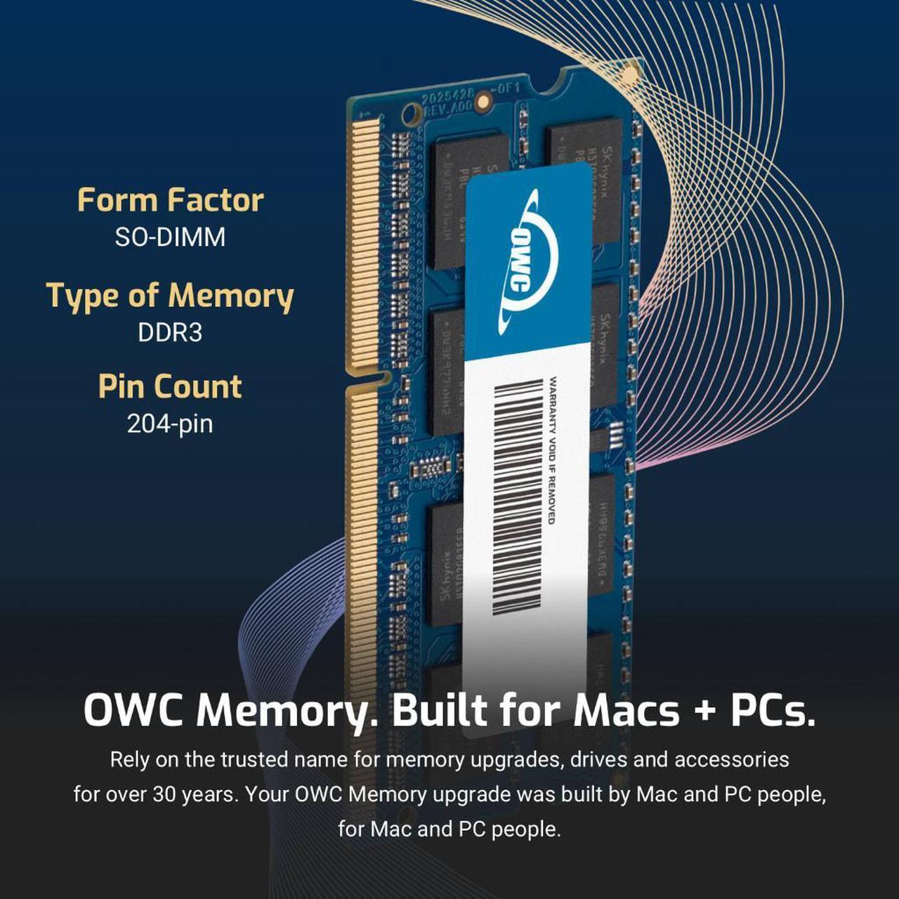 Alt view image 3 of 7 - OWC 4GB Replacement for QNAP RAM-4GDR3L-SO-1600 RAM-4GDR3LA0-SO-1600 4GB DDR3L 1600 PC3L-12800 CL11 2Rx8 204-pin 1.35V Non-ECC SODIMM Memory RAM Module Upgrade