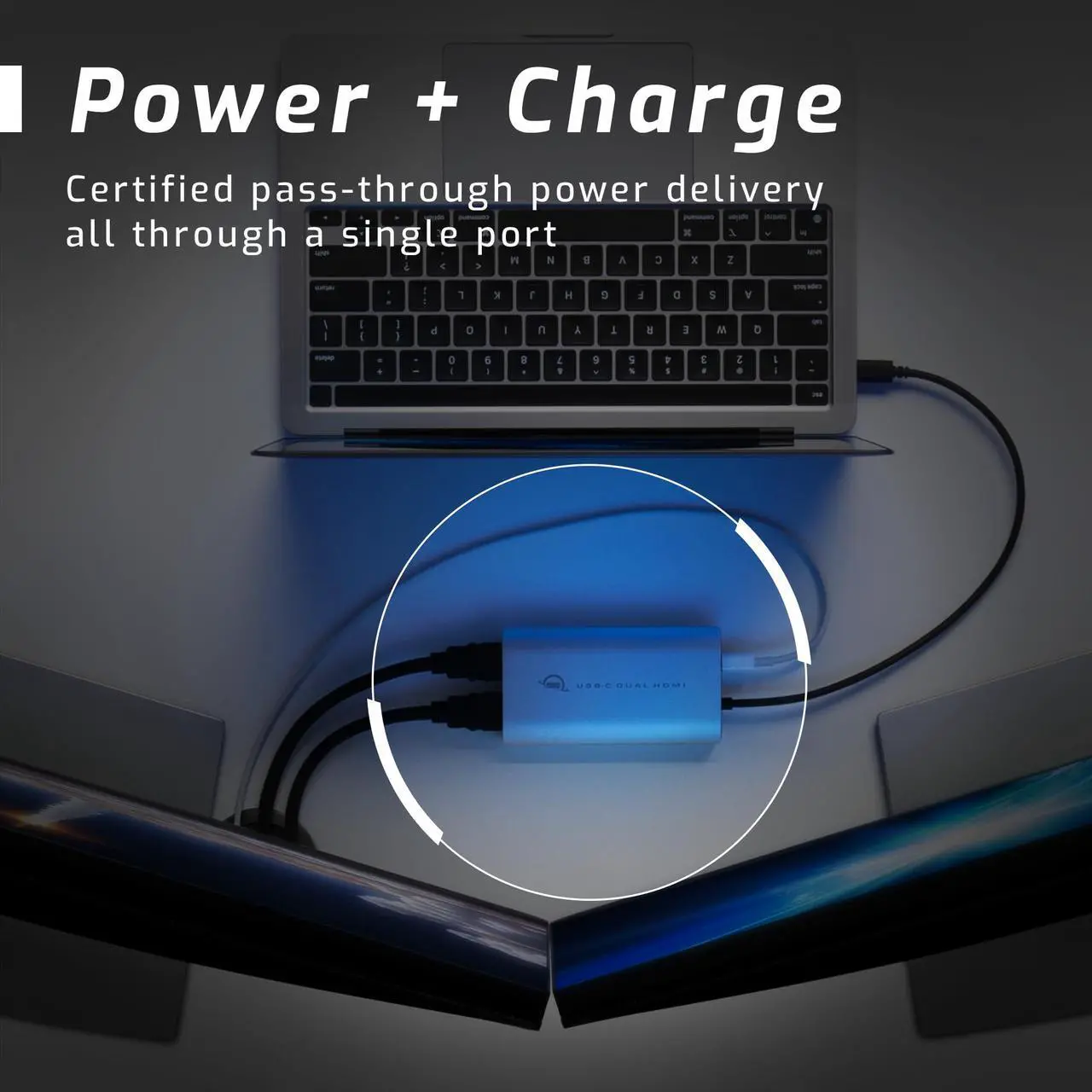 Alt view image 6 of 7 - OWC USB-C to Dual HDMI 4K Display Adapter with DISPLAYLINK for Apple M1 Mac or Any Mac or PC with USB-C or Thunderbolt