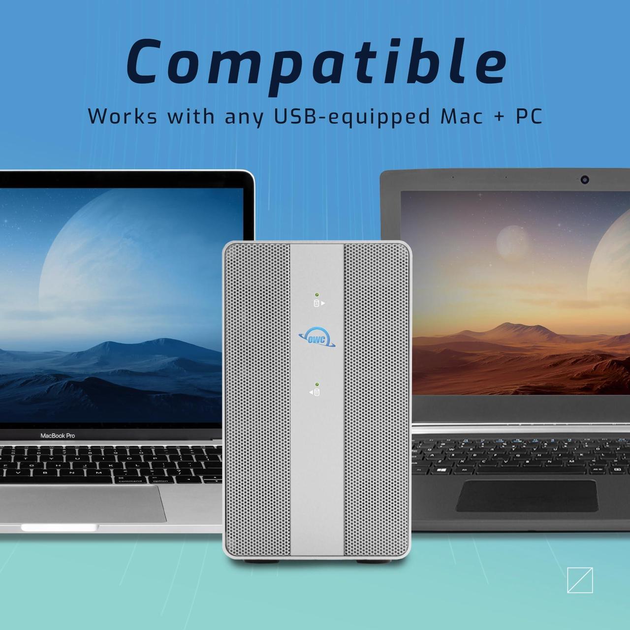 Alt view image 7 of 11 - owc 8tb ssd mercury elite pro dual usb-c w/ 3 port hub