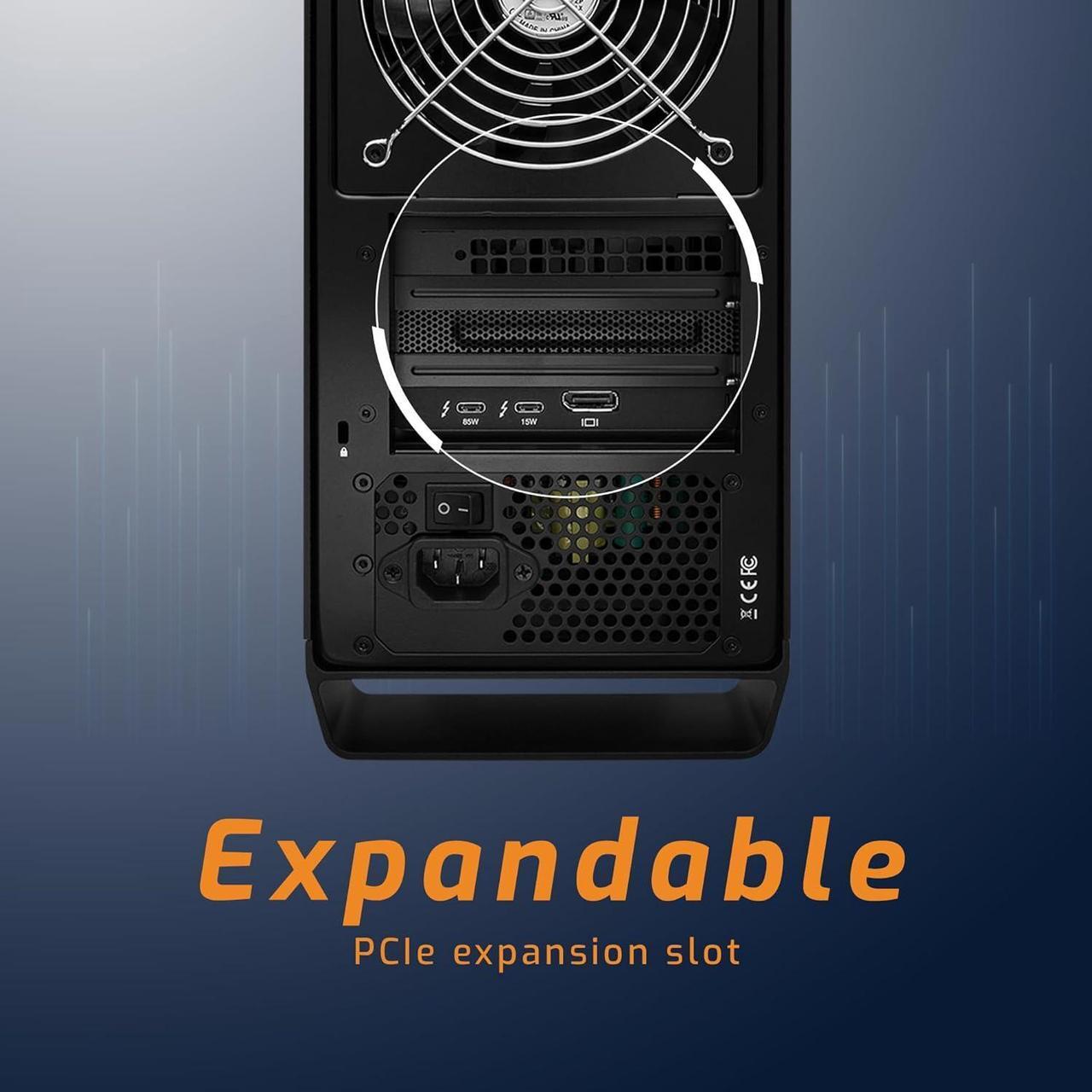 Alt view image 3 of 6 - OWC Thunderbay Flex 8 96TB HDD RAID Thunderbolt 3 Storage Docking Station w/PCIe Capabilities
