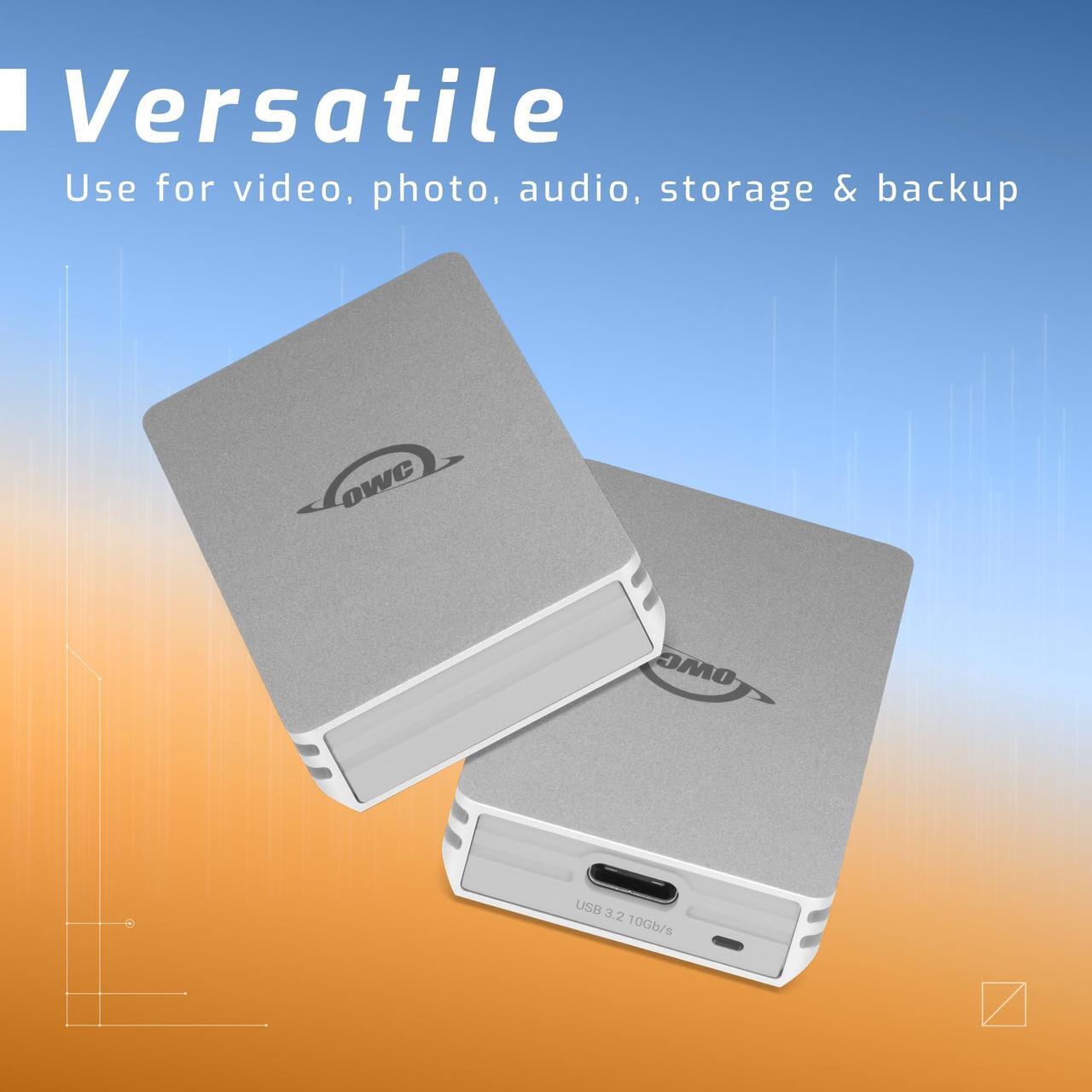 Alt view image 5 of 7 - OWC 2TB Envoy Single Ultra Portable Aluminum Bus Powered 10G/s USB-C Thunderbolt Compatible External NVMe SSD Drive