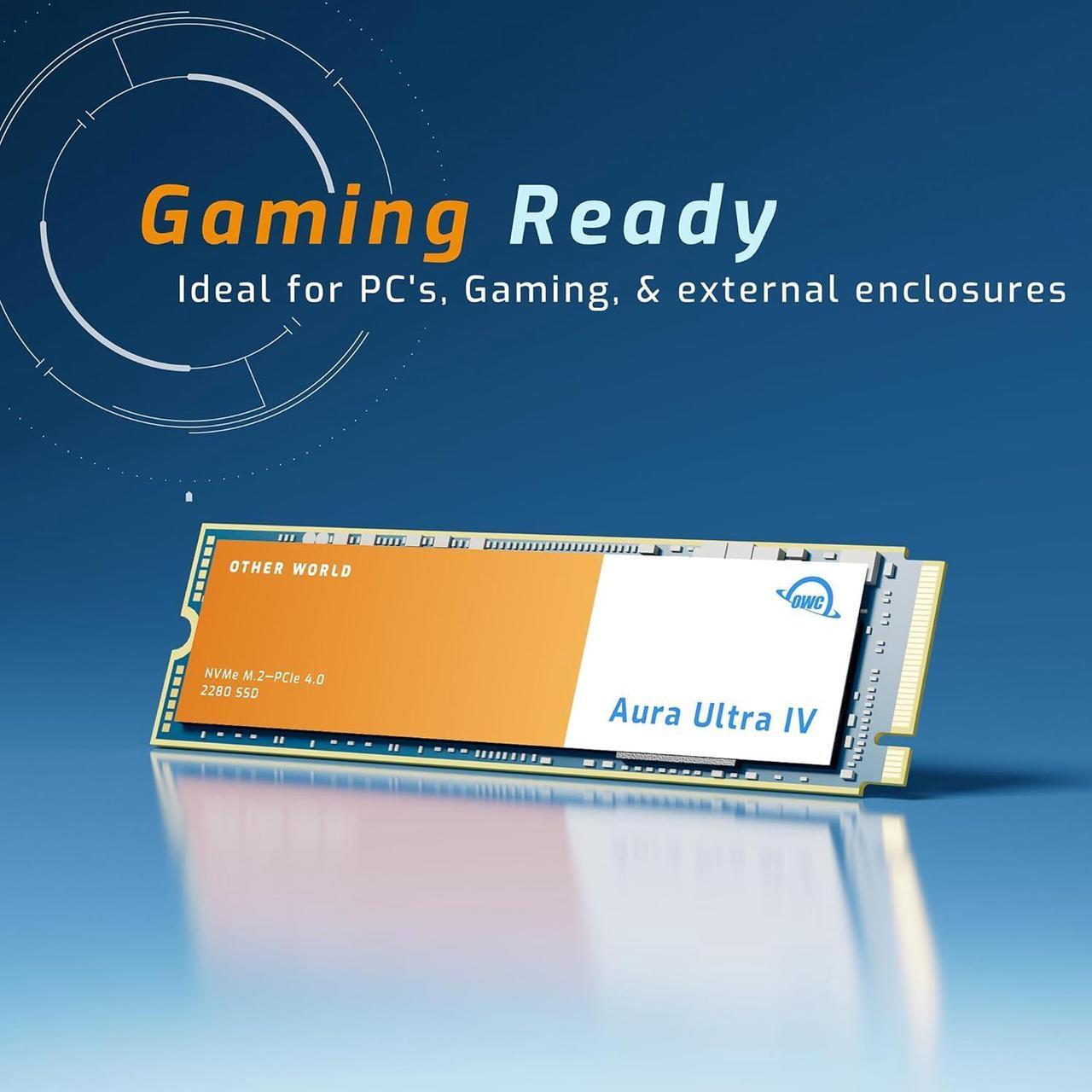 Alt view image 5 of 7 - OWC 1TB Aura Ultra IV PCIe 4.0 NVMe M.2 2280 SSD Internal Solid State Drive Compatible With Compatible with Dell OptiPlex Micro 7010 7080 7090