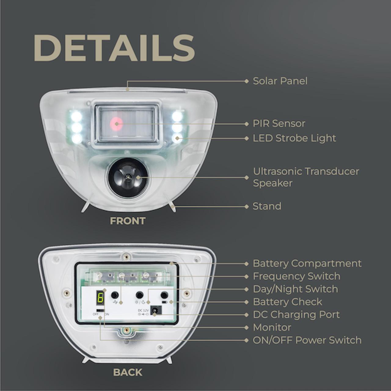 Alt view image 7 of 7 - DigiMax Ultrasonic Animal & Pest Repeller with 3 Poles