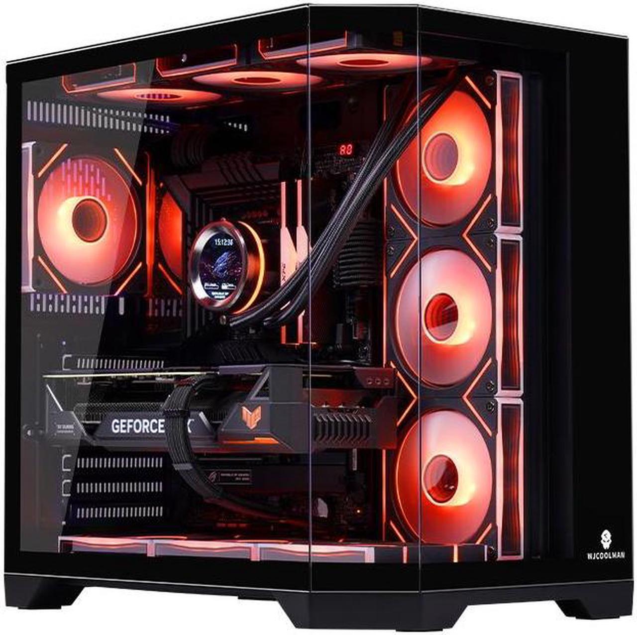 Main image of WJCOOLMAN Dreamer Plus Black Panoramic Version 2Side Transparent Glass Gaming Computer Case Support 7 Fan Positions 360 AIO Support ATX / M-ATX/MINI-ITX Gming Case High-Airflow Design