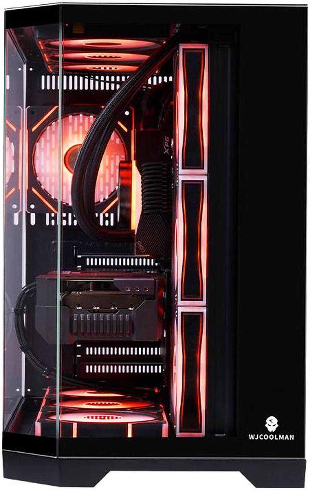 Alt view image 3 of 6 - WJCOOLMAN Dreamer Plus Black Panoramic Version 2Side Transparent Glass Gaming Computer Case Support 7 Fan Positions 360 AIO Support ATX / M-ATX/MINI-ITX Gming Case High-Airflow Design