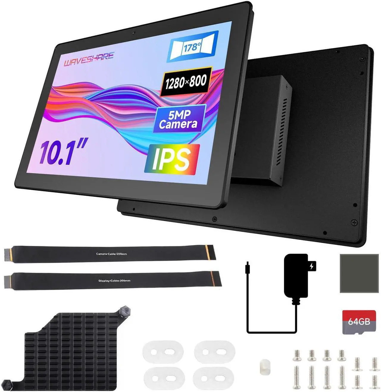 Main image of Waveshare Industrial HMI All-in-one Touch Display, Compatible with Raspberry Pi 5, Supports Dual 4K HDMI Output, 10-Point Touch, Optical Bonding, 10.1inch Display, NOT Include Raspberry Pi 5-4GB