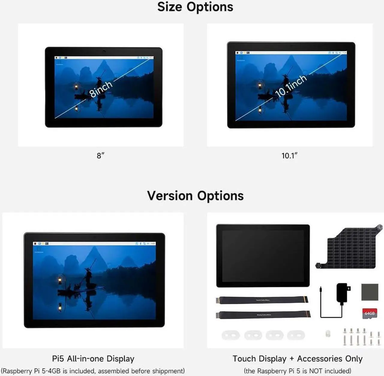 Alt view image 4 of 5 - Waveshare Industrial HMI All-in-one Touch Display, Compatible with Raspberry Pi 5, Supports Dual 4K HDMI Output, 10-Point Touch, Optical Bonding, 10.1inch Display, NOT Include Raspberry Pi 5-4GB