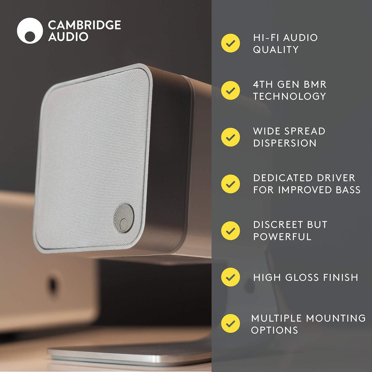 Alt view image 2 of 5 - Cambridge Audio Minx Min 12 Bookshelf Satellite Speaker (Each) with 4th Generation BMR Technology (White)
