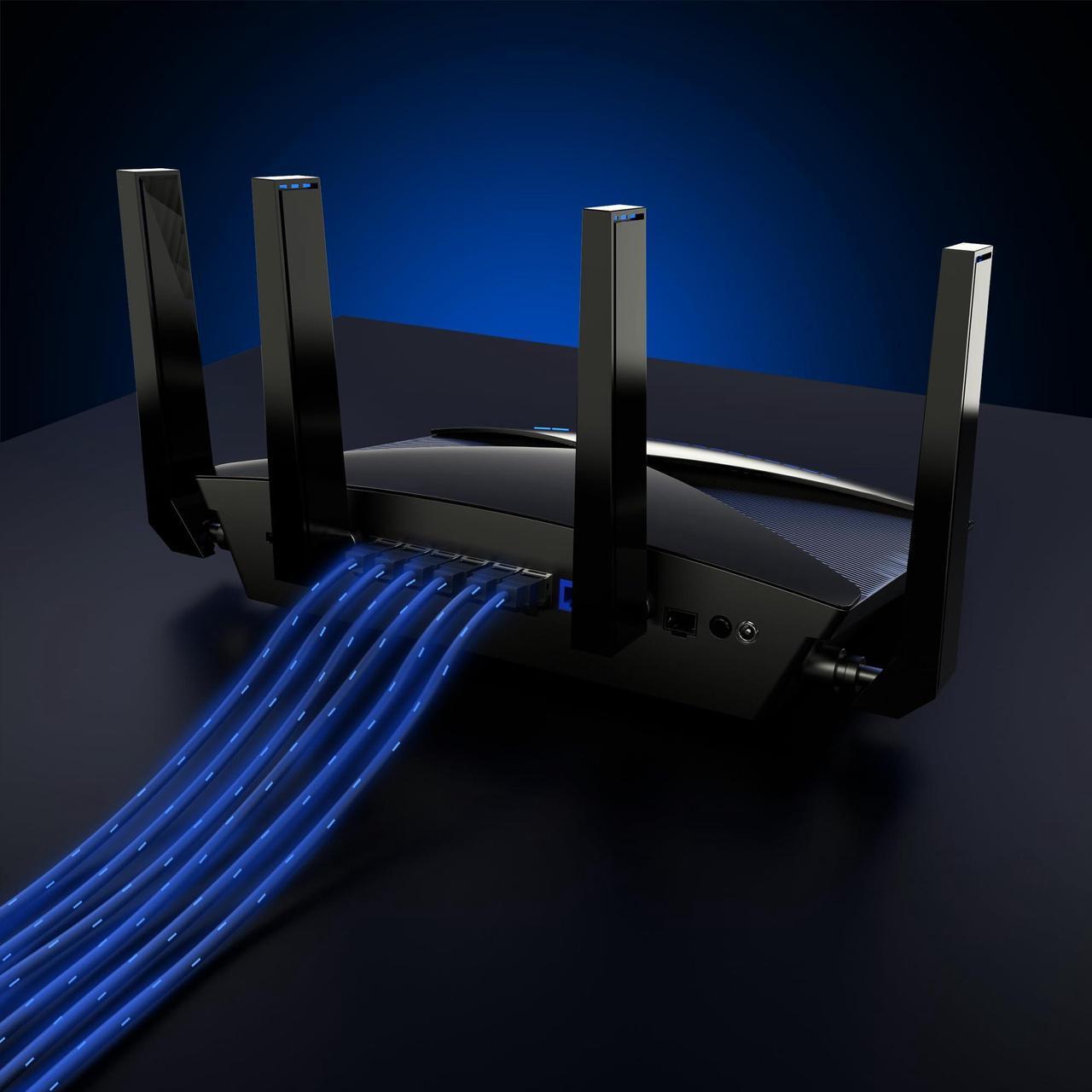 Alt view image 2 of 5 - Maximm Ethernet Cable 1000 ft CAT6 High Speed Internet Network LAN Cable Cord, Outdoor Waterproof (Black - No RJ45 Connector)