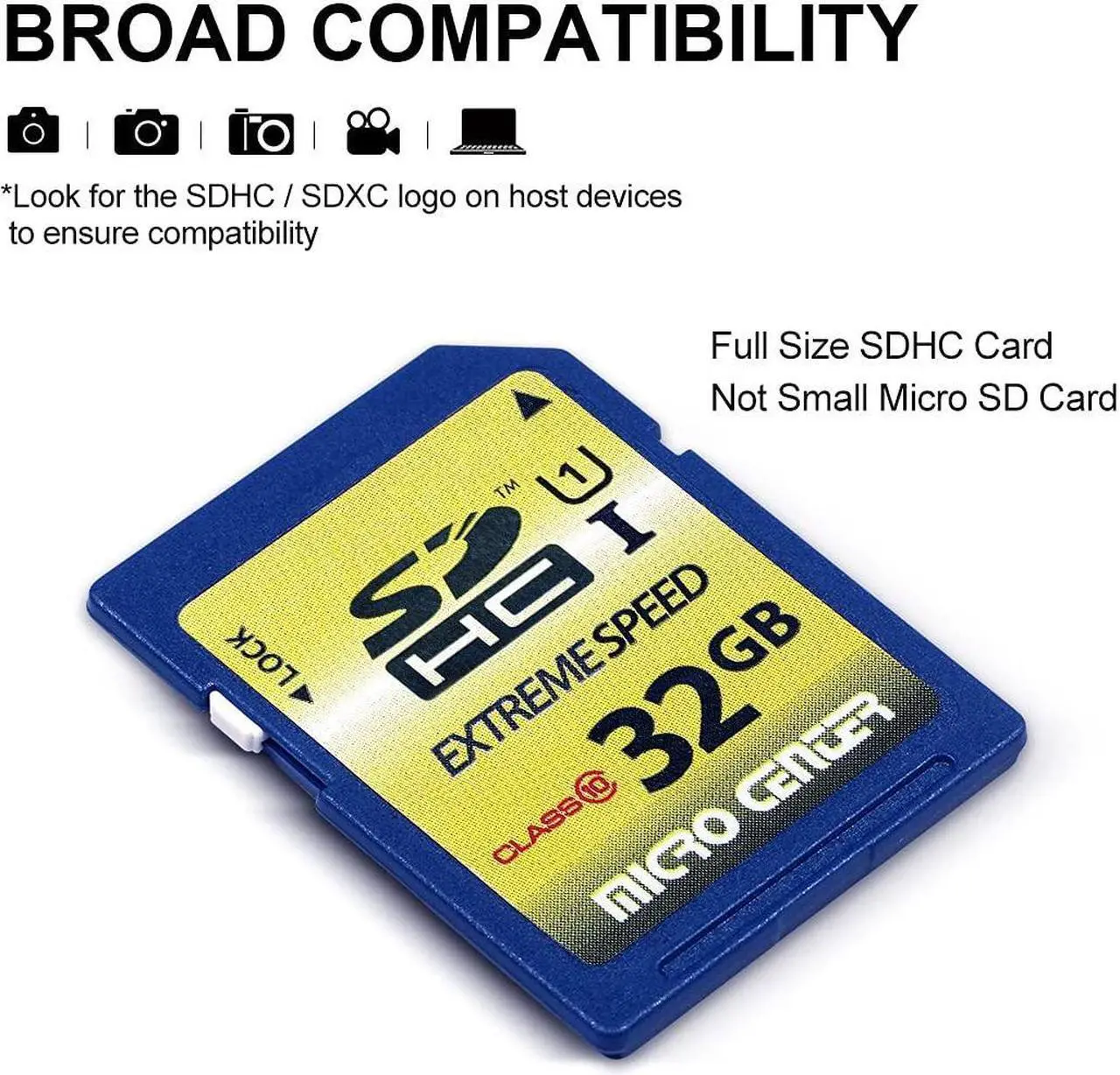 Alt view image 5 of 5 - INLAND 32GB Class 10 SDHC Flash Memory Card Standard Full Size SD Card USH-I U1 Trail Camera by Micro Center (10 Pack)