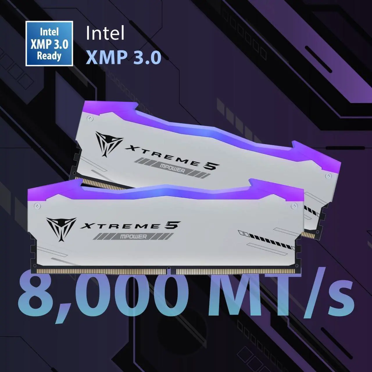 Alt view image 4 of 5 - Patriot Memory Viper Xtreme 5 MPOWER DDR5 RGB RAM 32GB (2X16GB) 6000MT/s CL30 1.35v UDIMM Desktop Gaming Memory Kit Compatible with Intel XMP/AMD Expo - PVXR532G60C30KM
