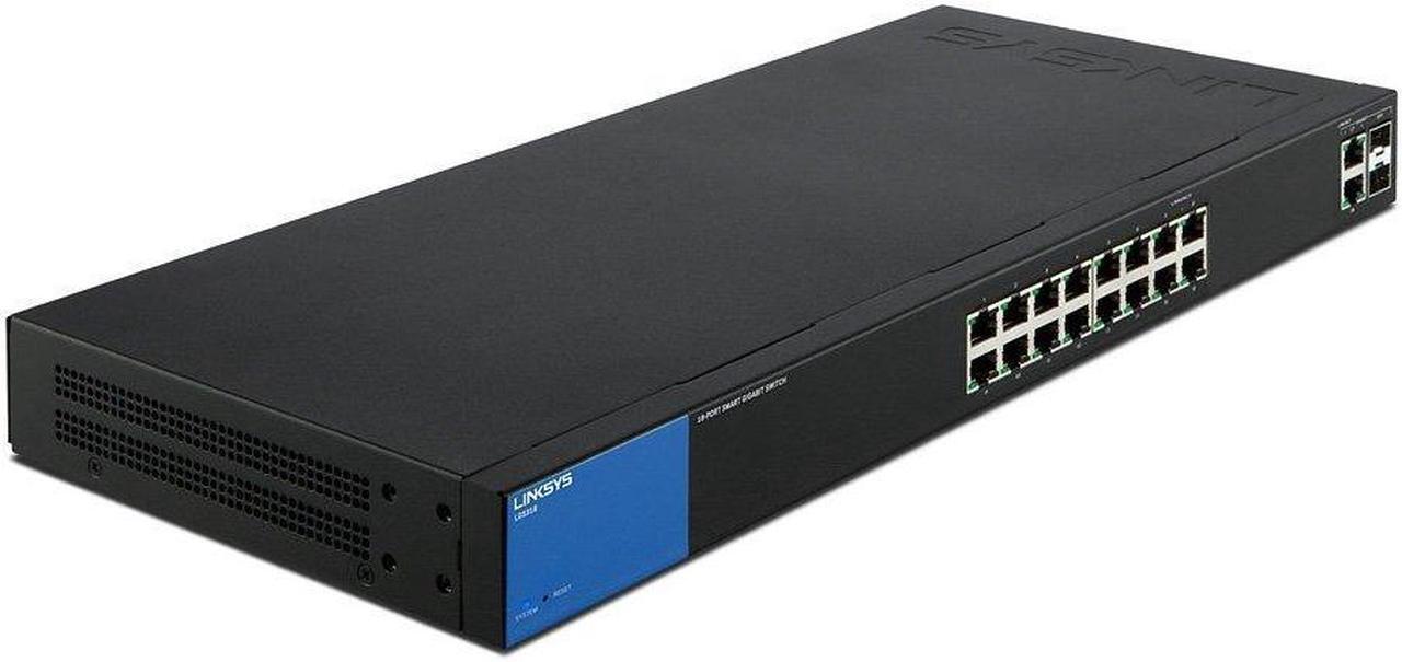 Main image of Linksys Business LGS318 16-Port Gigabit Smart Managed Switch with 2 Gigabit and 2 SFP Ports