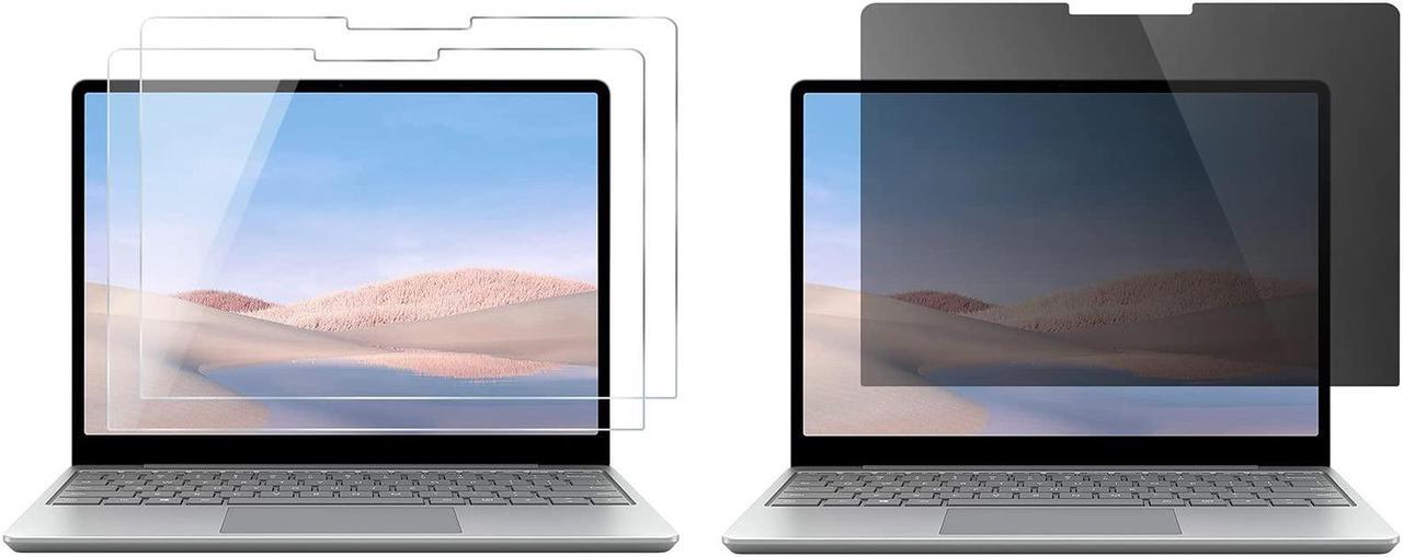 Main image of ProCase [2 Pack] Microsoft Surface Laptop Go 12.4 Inch Screen Protector Bundle with Microsoft Surface Laptop Go 12.4 Inch Privacy Screen Protector