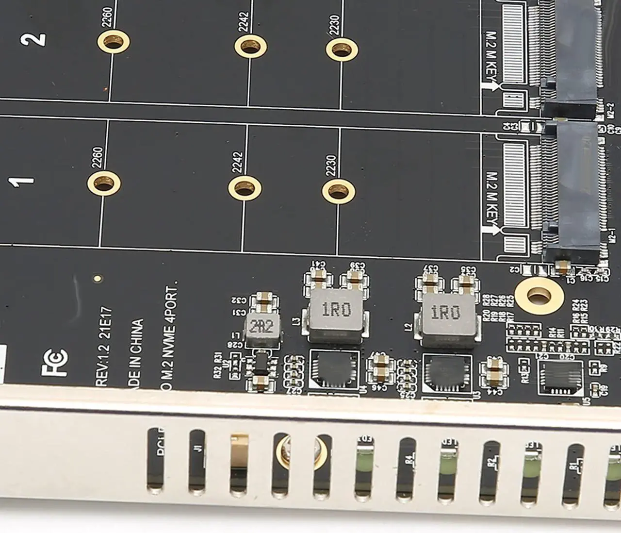 Alt view image 4 of 5 - PCIE NVME Adapter Card, 4 Port M.2 SSD NVME (M Key) to PCIE x 4 Controller Converter Expansion Card(ph44)