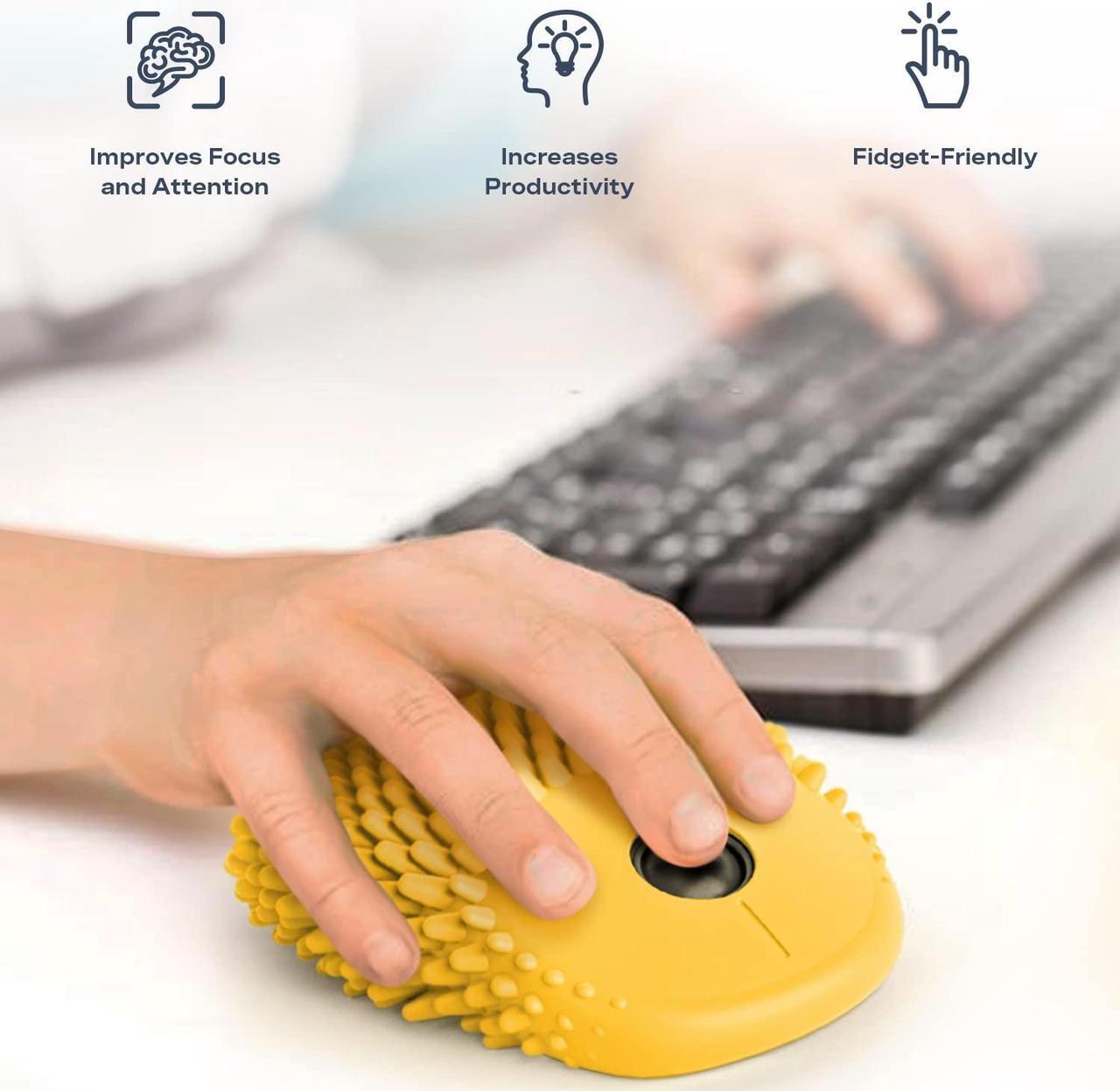 Alt view image 3 of 5 - HedgeHog Health Hoglet Wireless Computer Mouse - Cute, Functional, and Tactile Fidget Tool. Combines Stress Relief with Comfort and Style, Perfect for Enhancing Focus and Productivity.